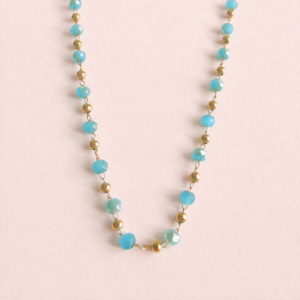 Collar Bolitas Azul