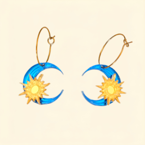 Pendientes Luna y Sol.
