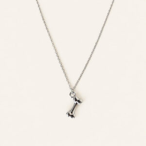Collar Huesito plateado.