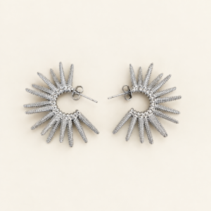 Pendientes Electra Plateados